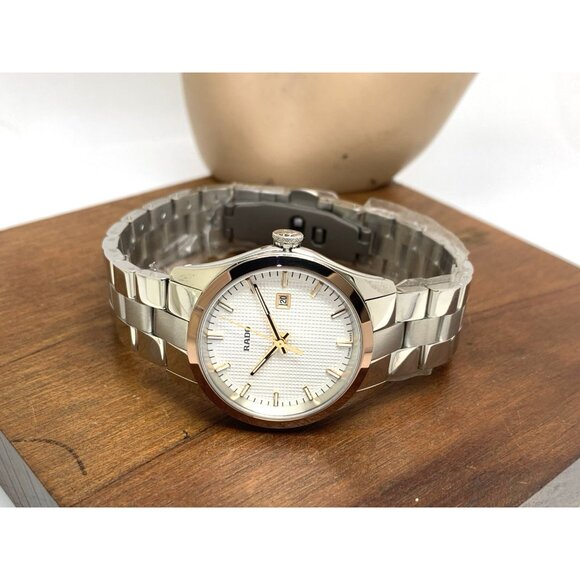 Rado Womens Watch R32976123 Hyperchrome Swiss Quartz Rose Gold Silver Steel 31mm - Picture 9 of 15